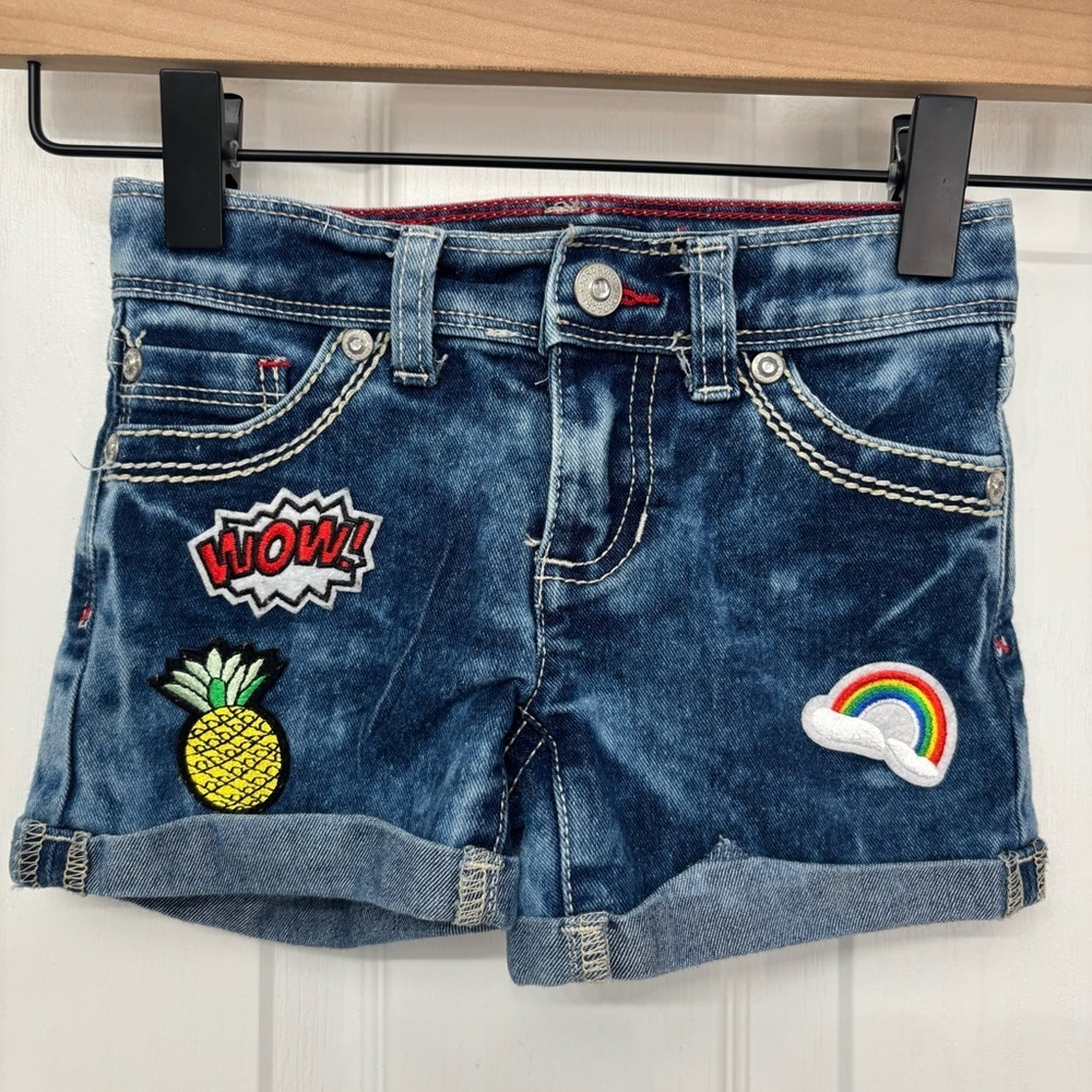 Denim Patch Shorts | Jordache Girls Size 4 - Picture 11 of 11
